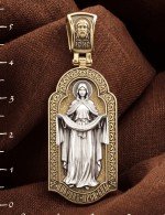 Образок из лимонного золота c эмалью