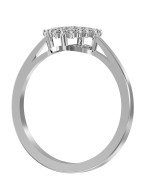 Кольцо из белого золота c бриллиантами