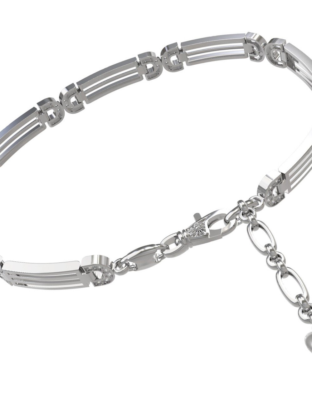 Браслет из белого золота c бриллиантами