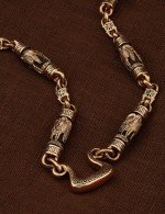 Цепь из золота c эмалью и эбеновым деревом