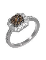 Кольцо из белого золота c бриллиантами