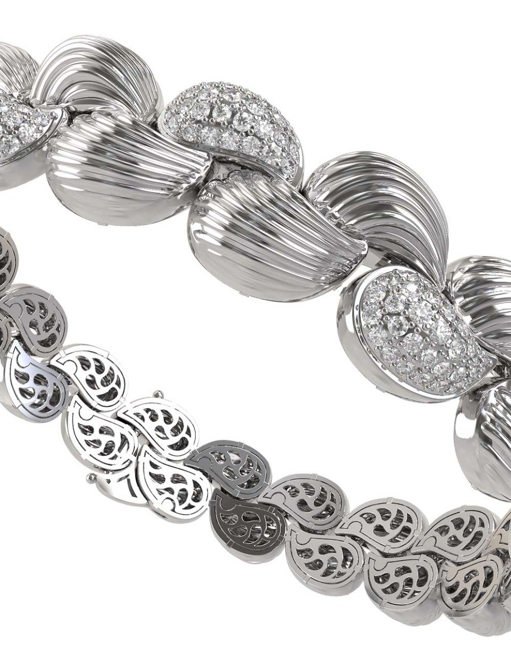 Браслет из белого золота c бриллиантами