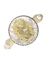 Браслет из лимонного золота c эмалью и перламутром