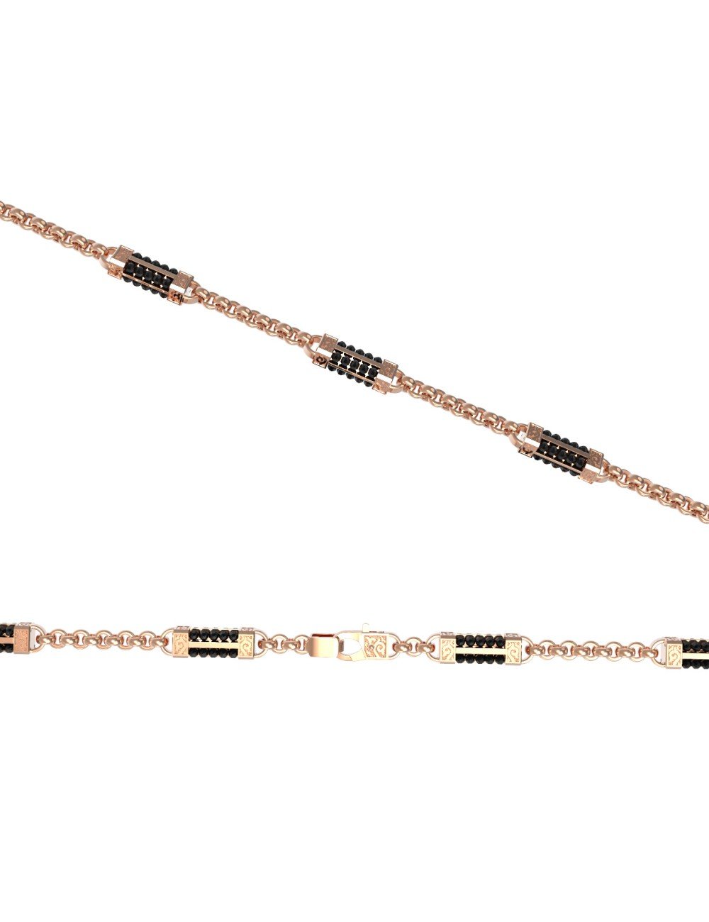 Цепь из золота c ониксом