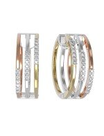 Серьги из белого золота c бриллиантами