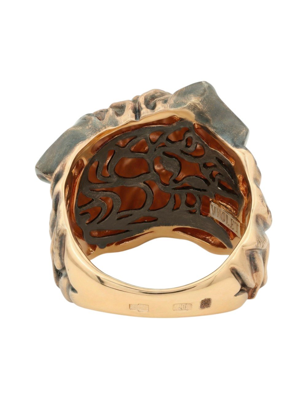 Кольцо из золота c эмалью