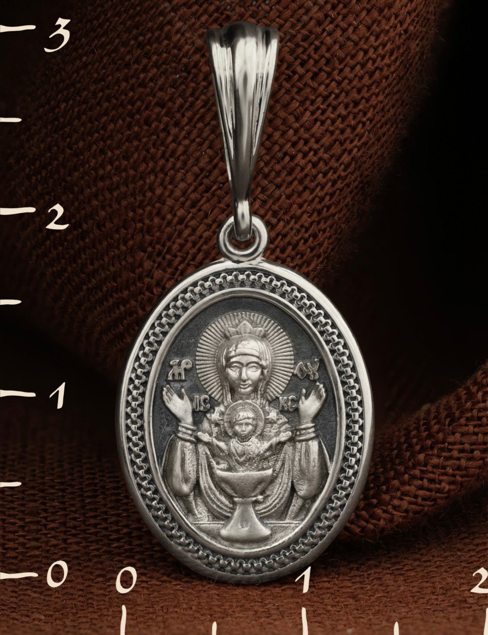 Образок из белого золота