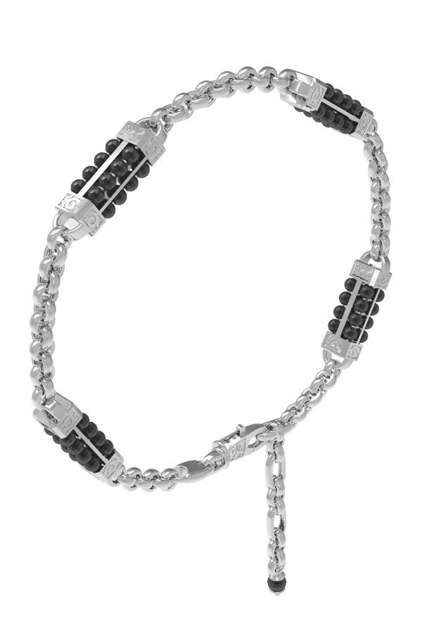 Браслет из белого золота c ониксом