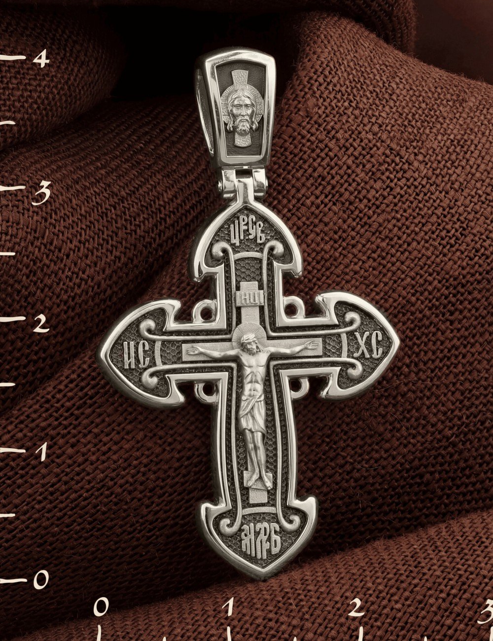 Крест из белого золота