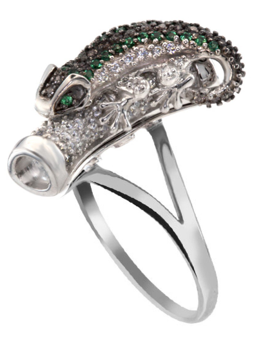 Кольцо из белого золота c фианитом