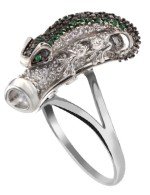 Кольцо из белого золота c фианитом