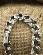 Браслет из серебра c рубином