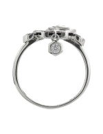 Кольцо из белого золота c бриллиантами и ониксом