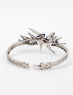 Браслет из белого золота c эмалью