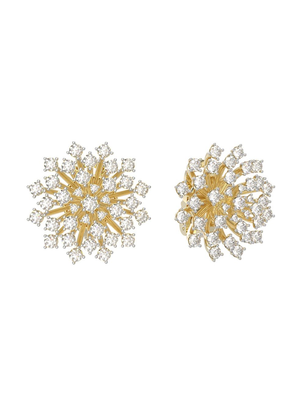 Серьги из лимонного золота c бриллиантами