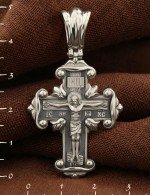 Крест из белого золота