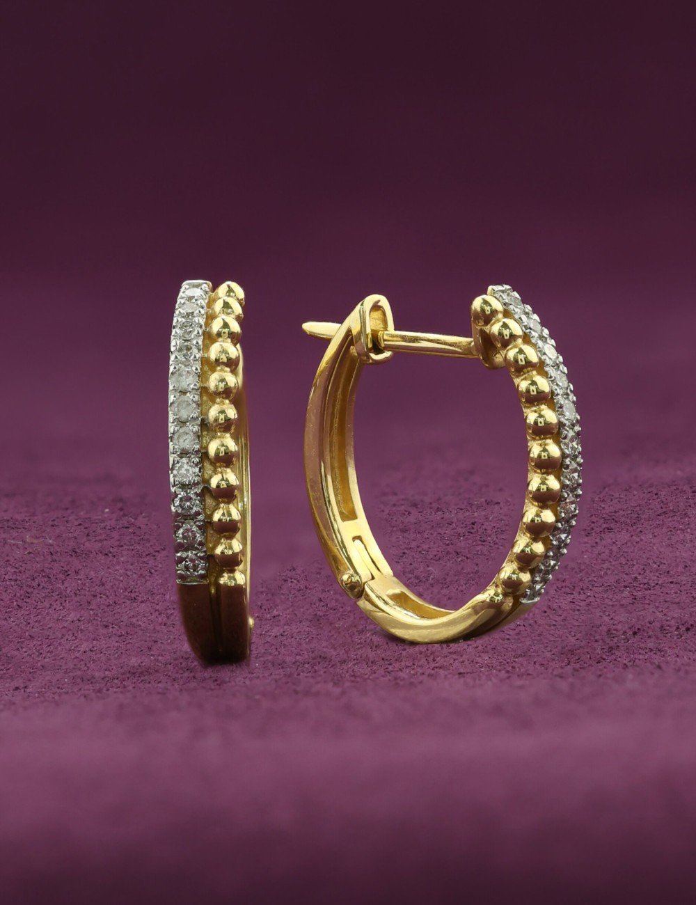 Серьги из лимонного золота c бриллиантами