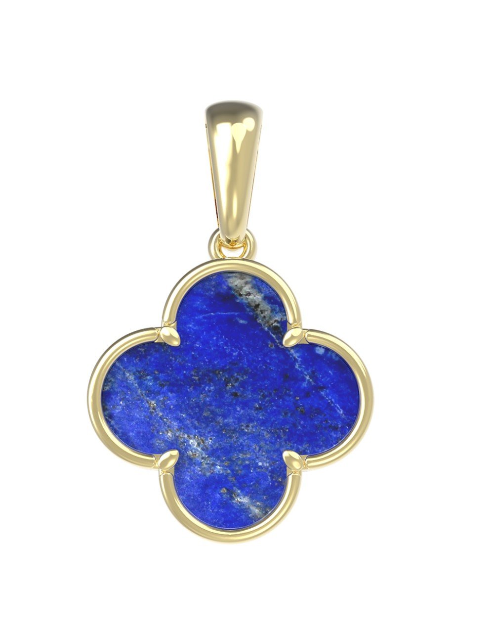 Подвеска из лимонного золота c лазуритом