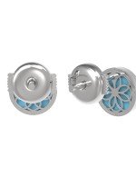 Серьги из белого золота c бирюзой
