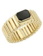 Кольцо из лимонного золота c ониксом