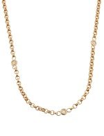 Цепь из золота c фианитом