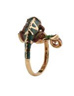 Кольцо из золота c эмалью