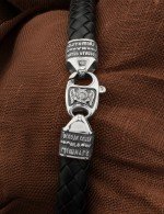 Браслет из белого золота c шнурком