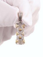 Подвеска из серебра и золота c рубином