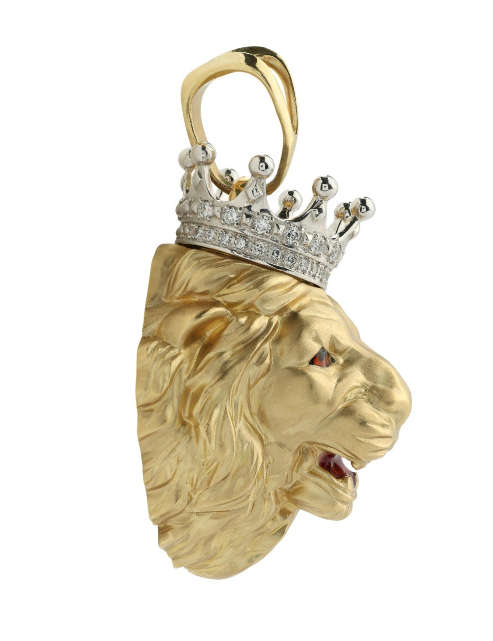 Подвеска из лимонного золота c эмалью и бриллиантами