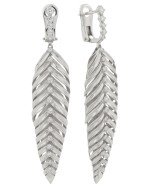 Серьги из белого золота c бриллиантами