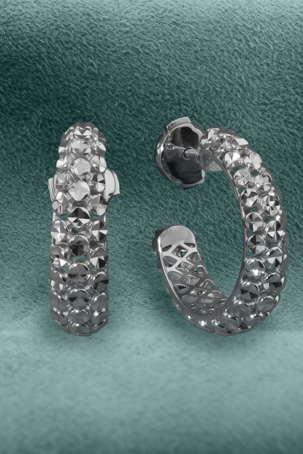 Серьги из белого золота