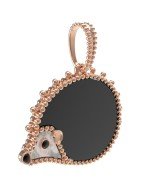 Подвеска из золота c эмалью, ониксом и перламутром