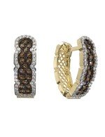 Серьги из лимонного золота c бриллиантами