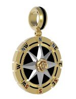 Подвеска из лимонного золота c эмалью и ониксом
