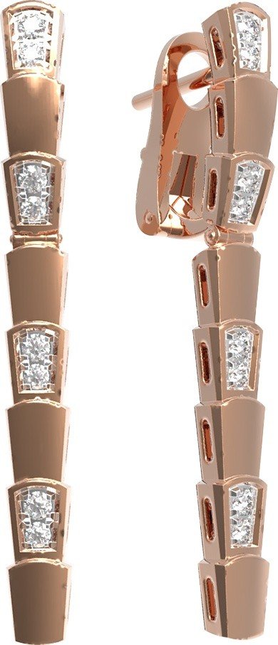 Серьги из золота c бриллиантами