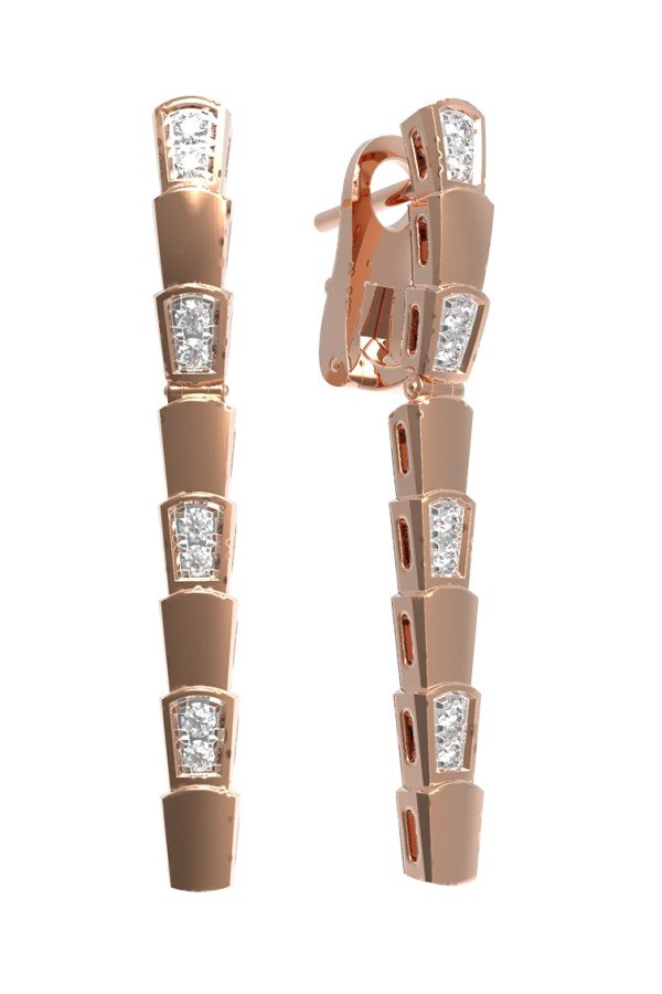 Серьги из золота c бриллиантами