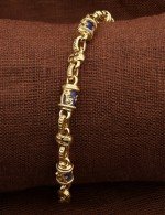 Браслет из лимонного золота c лазуритом