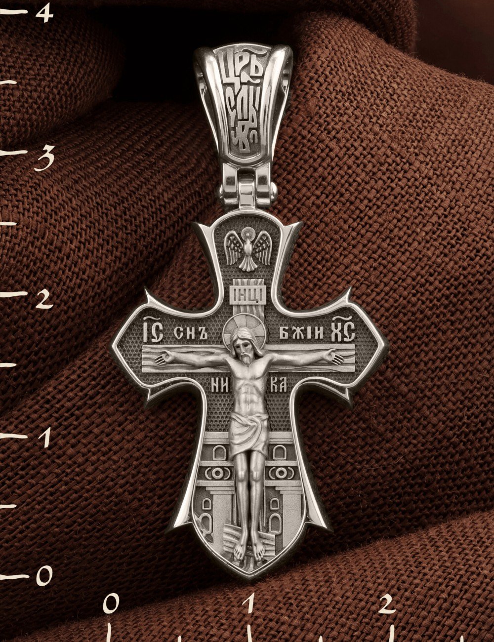 Крест из белого золота