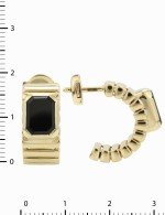 Серьги из лимонного золота c ониксом