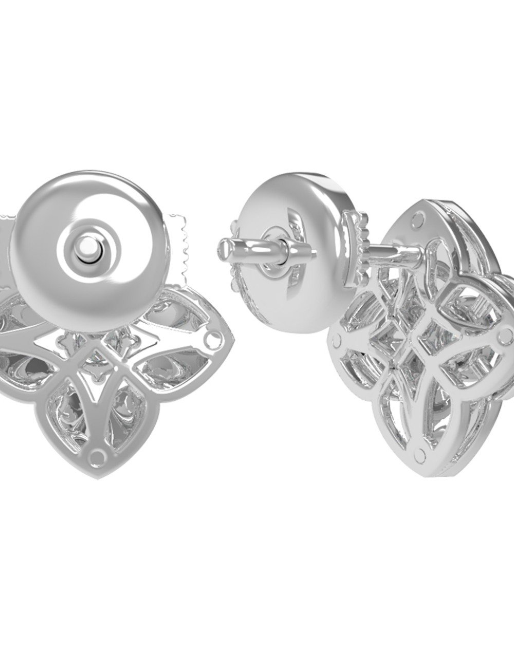 Серьги из белого золота c бриллиантами