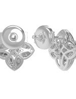 Серьги из белого золота c бриллиантами