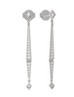 Серьги из белого золота c бриллиантами