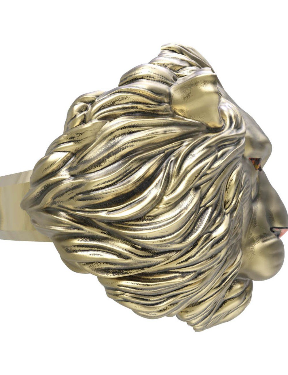 Кольцо из лимонного золота c эмалью