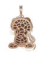 Подвеска из золота c эмалью и тигровым глазом