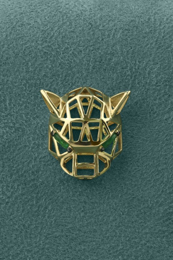 Подвеска из лимонного золота c изумрудом