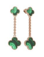 Серьги из золота c малахитом