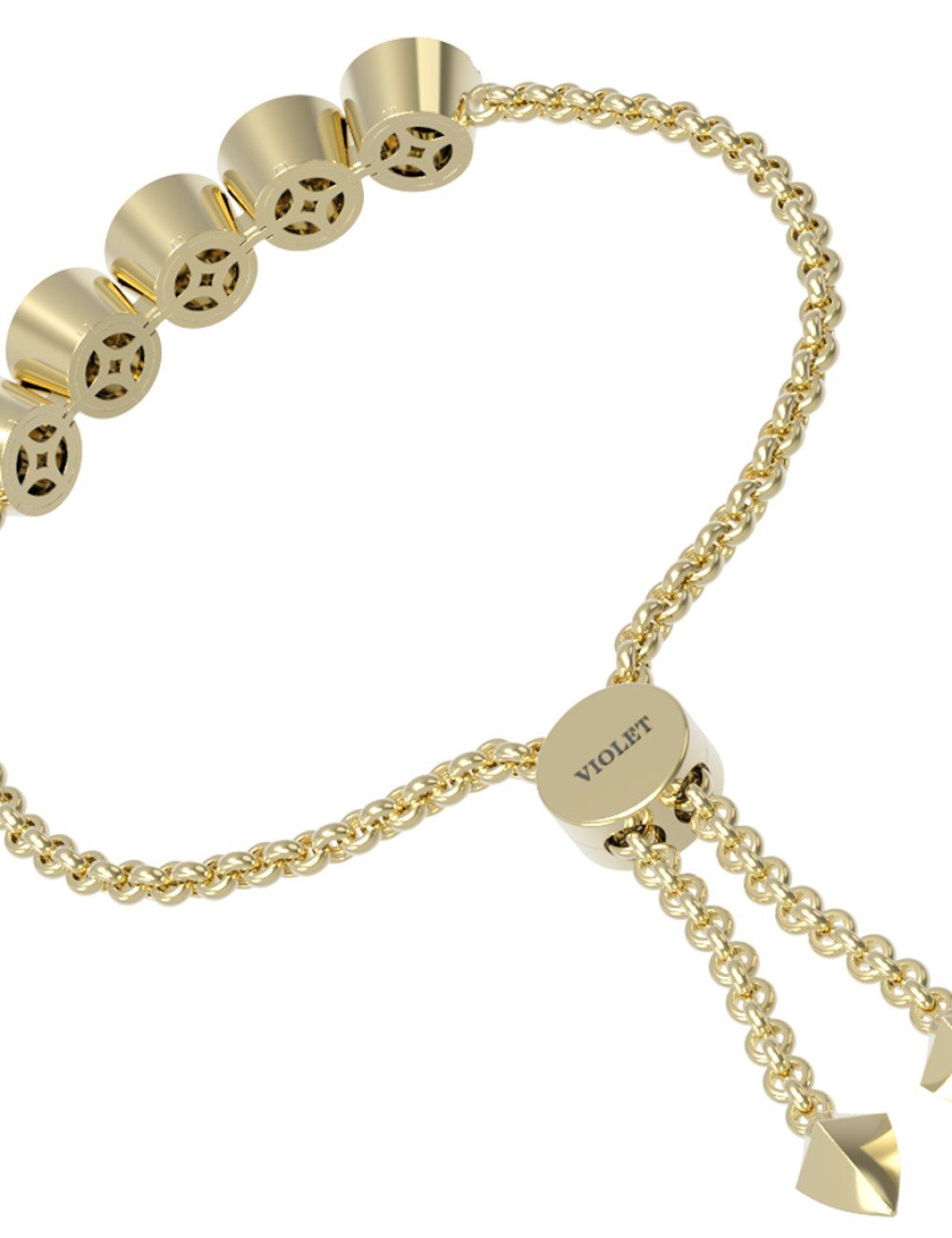 Браслет из лимонного золота c бриллиантами