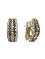 Серьги из лимонного золота c бриллиантами