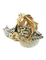 Кольцо из лимонного золота c эмалью и бивнем мамонта