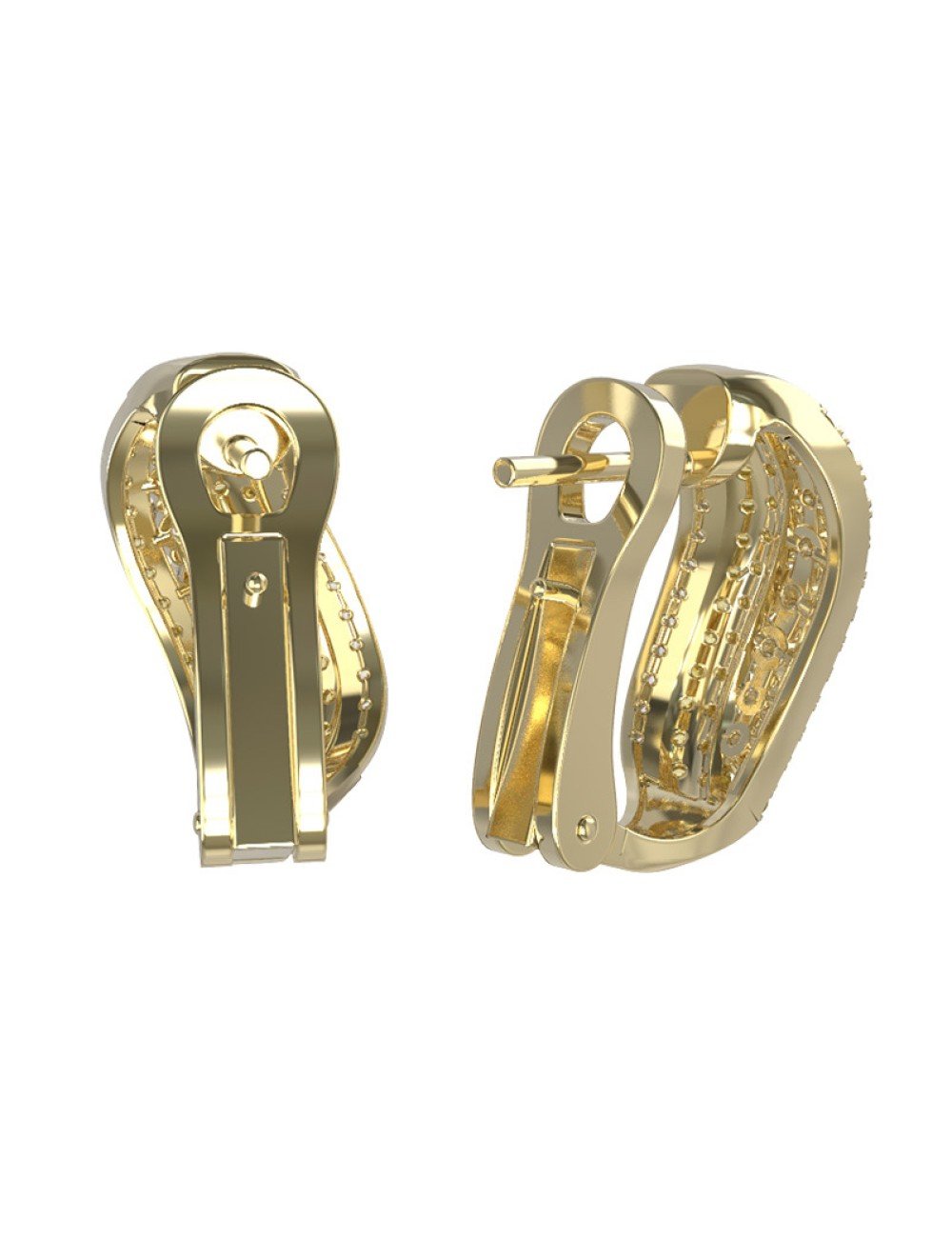 Серьги из лимонного золота c бриллиантами